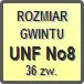 Piktogram - Rozmiar gwintu: UNF No8 36zw.